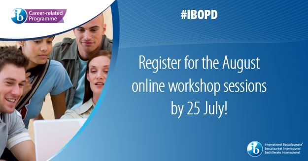 ib_c_p's tweet photo. [Reminder] Registration for August online workshops is closing 25 July. 
You can still register - https://t.co/0xqx3WC7rk | #IBOPD. https://t.co/dEyYw2NZup