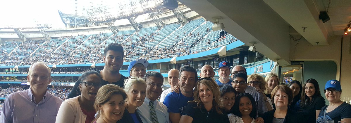 GreenrockVG's tweet photo. #TBT The staff of Greenrock Property Management enjoyed a night out together watching the Blue Jays game. We had a ball! https://t.co/B7kiMKnGzD