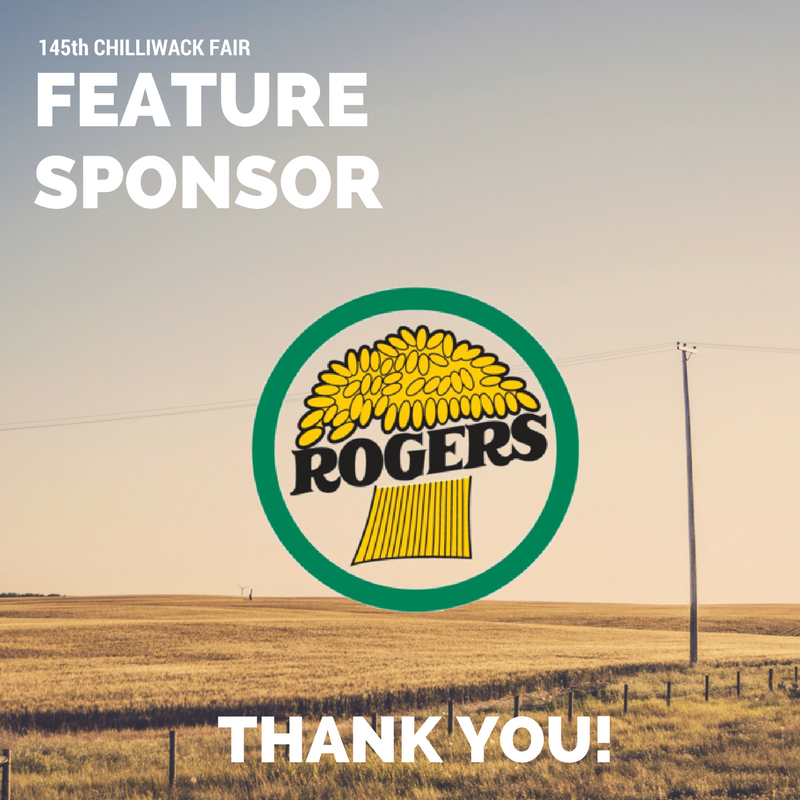ChilliwackFair's tweet photo. FEATURE SPONSOR! Thank you to Rogers for your support in sponsoring the 145th Chilliwack Fair. #145chwkfair #featuresponsor @RogersFoods https://t.co/fAdne43OD7
