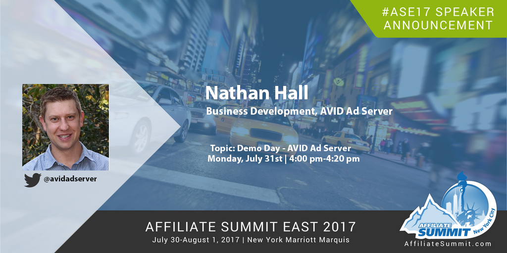 affiliatesummit's tweet photo. You won't want to miss @avidadserver's session on Monday, July 31st at #ASE17! https://t.co/jPChZxjT0O https://t.co/XEj7i5skmX