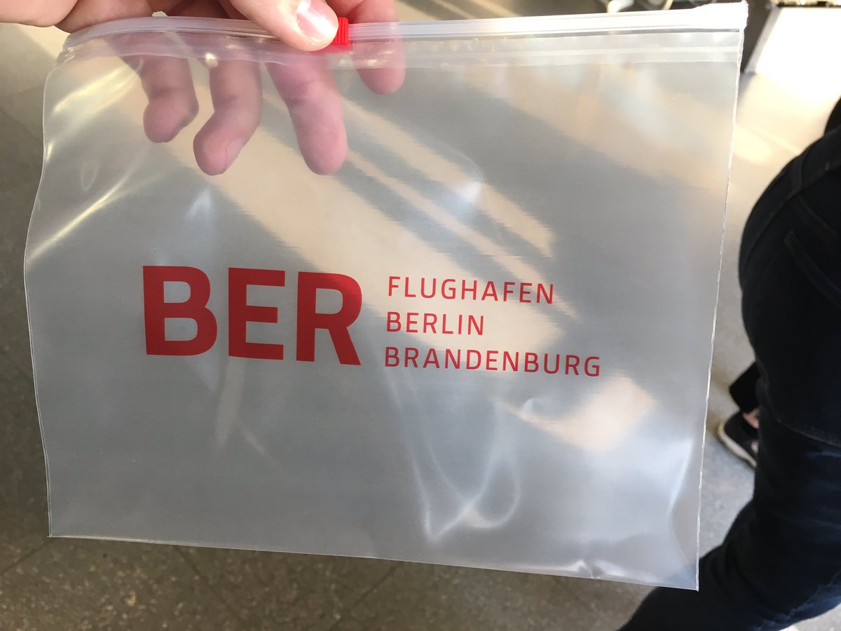 The security guards ar Berlin Tegel gave me a cool fluids bag today ;-) #ber #txl
