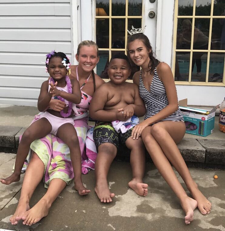 hil's an adult today, so we're spending it with preschoolers in the pool. hbd to miss hilary-- best swim teacher EVER