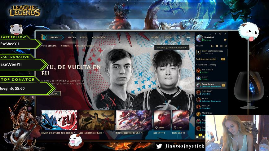 jinetesjoystick's tweet image. Olisssssss! 🙋🙋 #Rankedtime #lol #leagueoflegends
twitch.tv/jinetesdeljoys… 
#SupportSmallStreamers #twitchshare #streaming #gaming