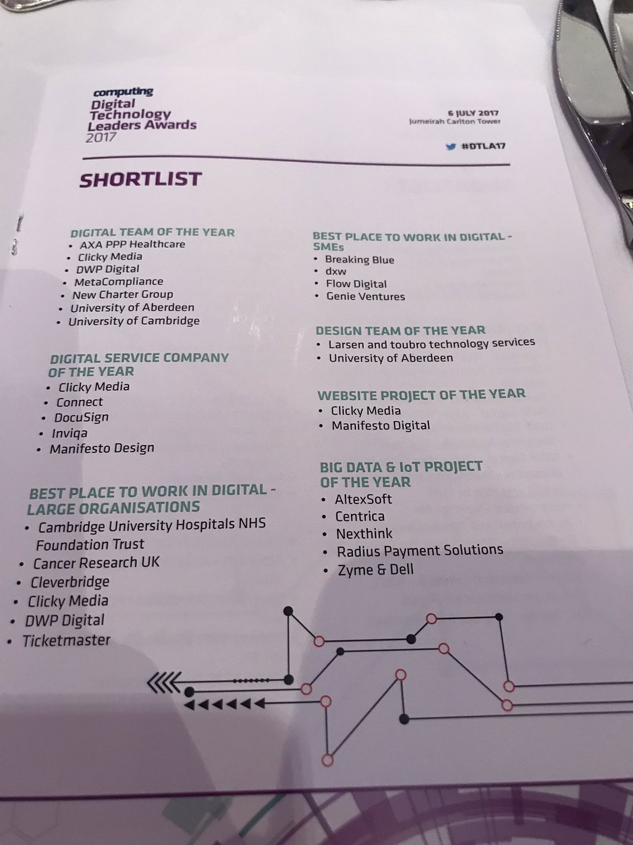 ClickyMedia's tweet image. Our CEO &amp;amp; MD are at the #dtla17 @JumeirahCT tonight! We're up for 4 big awards! 🤞#London