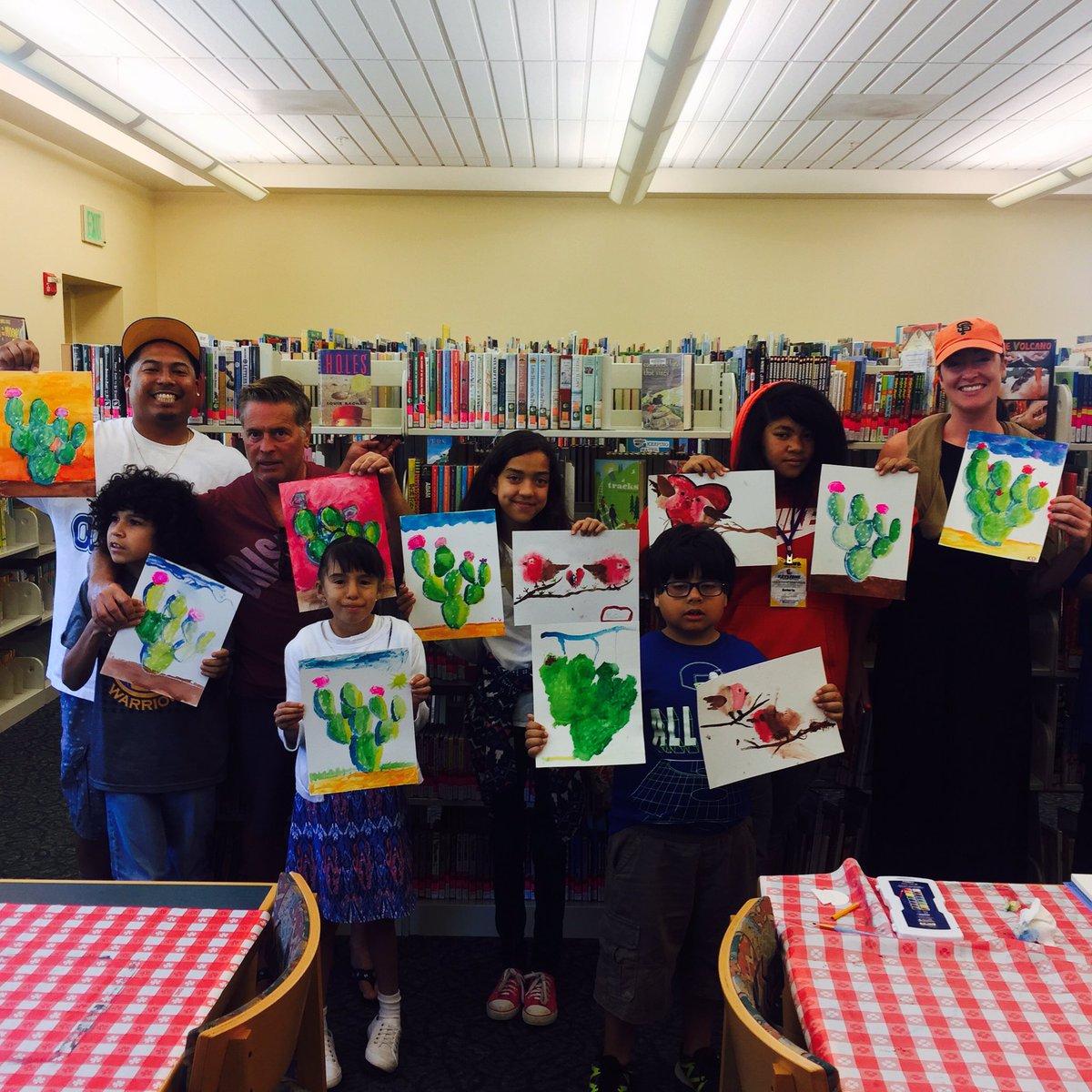 dalycitylibrary's tweet photo. #bayshoreschool students  @ #bayshorelibrary #popup #watercolor #program. #amazingchildren #amazingteachers #iheartdalycity #summerlearning https://t.co/HVscqnDW9I