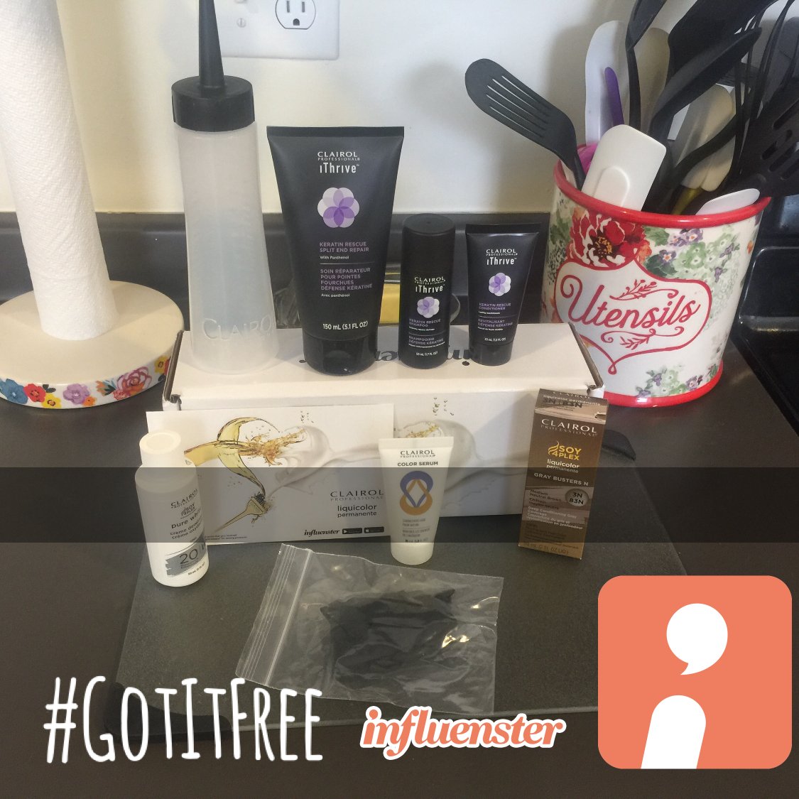 CallieMariesMom's tweet photo. Influenster sent me a VOXBox in the mail and I am going to try Clairol's new iThrive keratin products and the Soy4Plex liquicolor! https://t.co/w9zSGS9Wxd