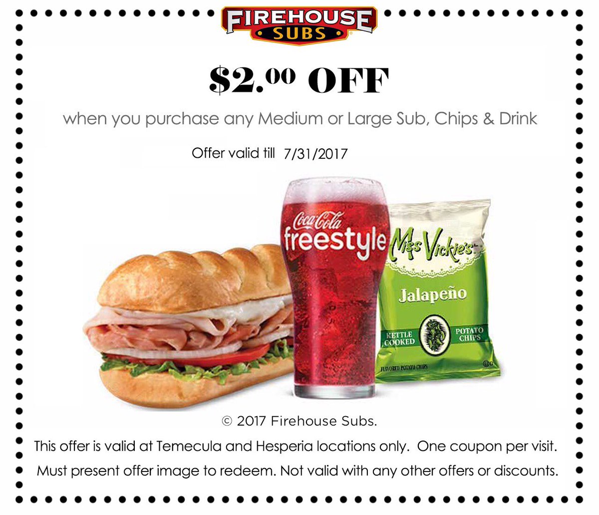 Firehouse Subs #coupon! #lunch #subsforlunch #temecula #murrieta #menifee #lakeelsinore #riverside