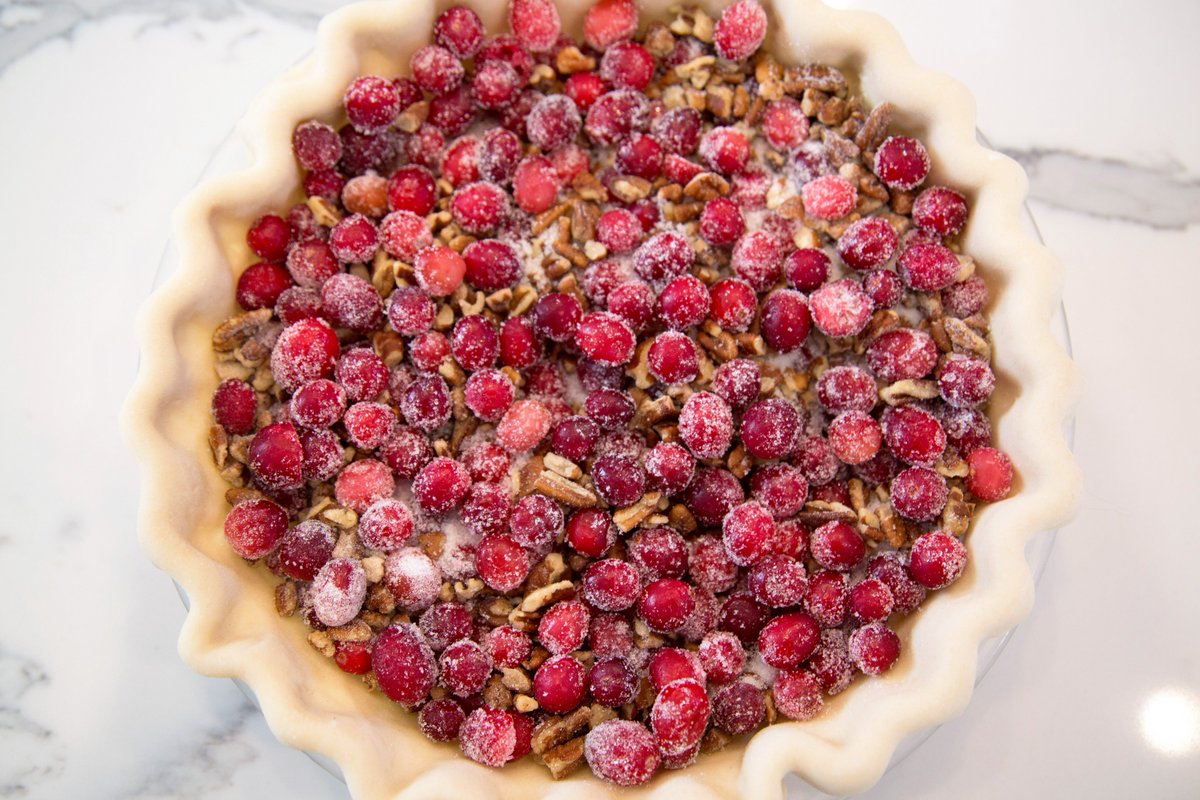 EscoffierATK's tweet photo. Kind of like a cake dressed up as a tart, the Nantucket Cranberry Pie is a must try: https://t.co/gvhpWSY0er https://t.co/HSO2v8jBGI
