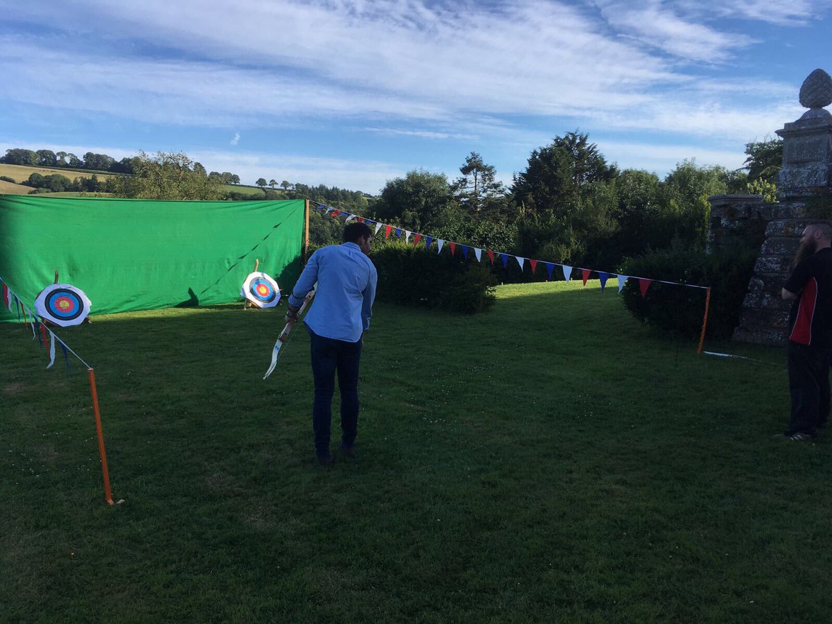 devonactivity's tweet image. Great evening @PynesHouseDevon for @MichelmoresLaw lovely venue #corporate #devon #archery #laserclay