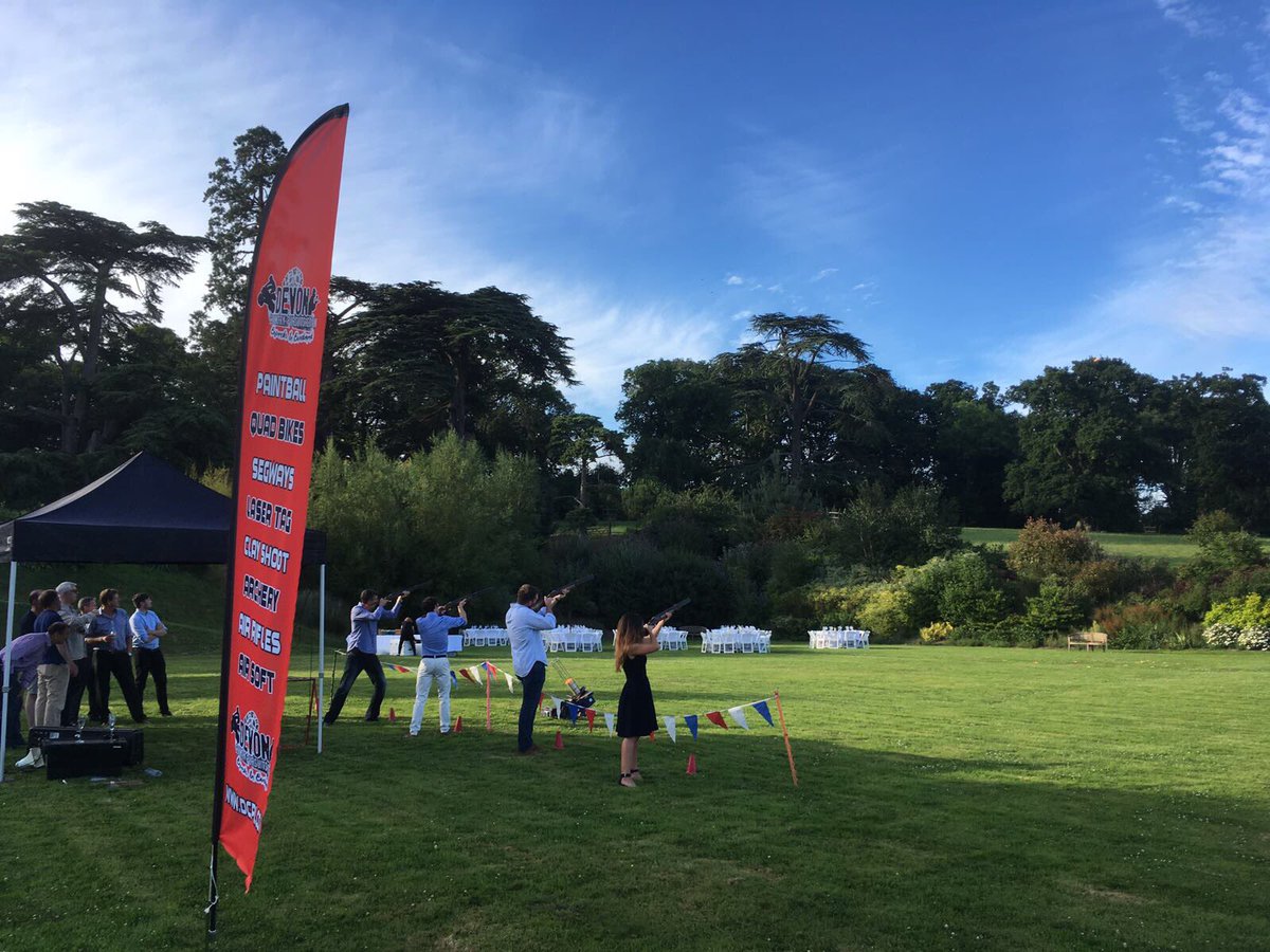 devonactivity's tweet image. Great evening @PynesHouseDevon for @MichelmoresLaw lovely venue #corporate #devon #archery #laserclay