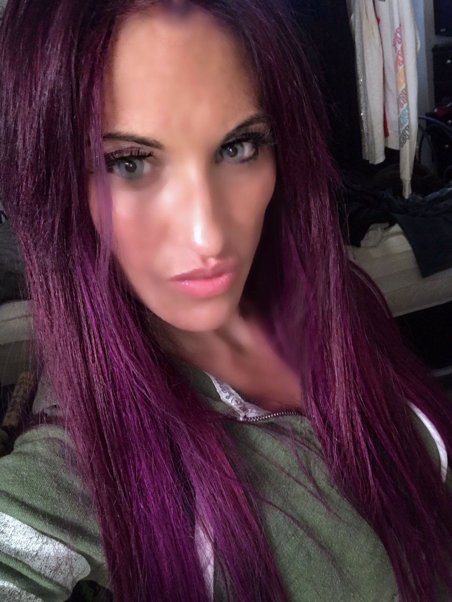 TW Pornstars Lexi Foxx. Twitter. Better pic of my purple hair lol it