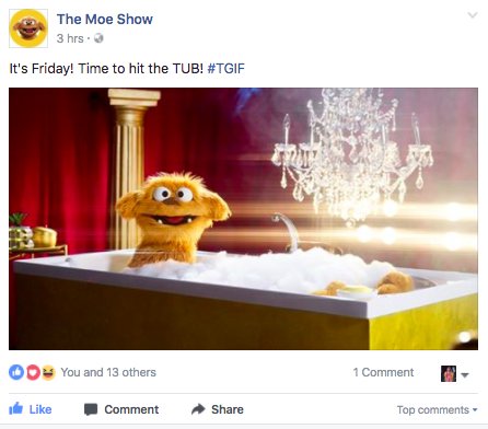TBH the Moe Show is next level social media puppet inspo