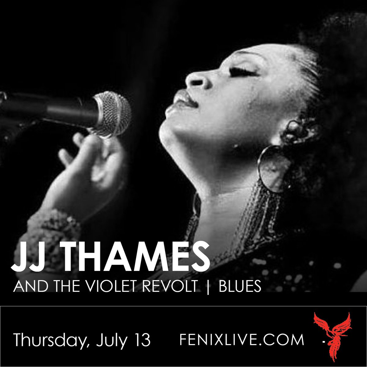 TheFenixClub's tweet photo. @JJThames Advance tickets recommended! Thursday July 13th! #blues #FenixLIVE https://t.co/OzJNbgfZaC https://t.co/Bw36at2aU7