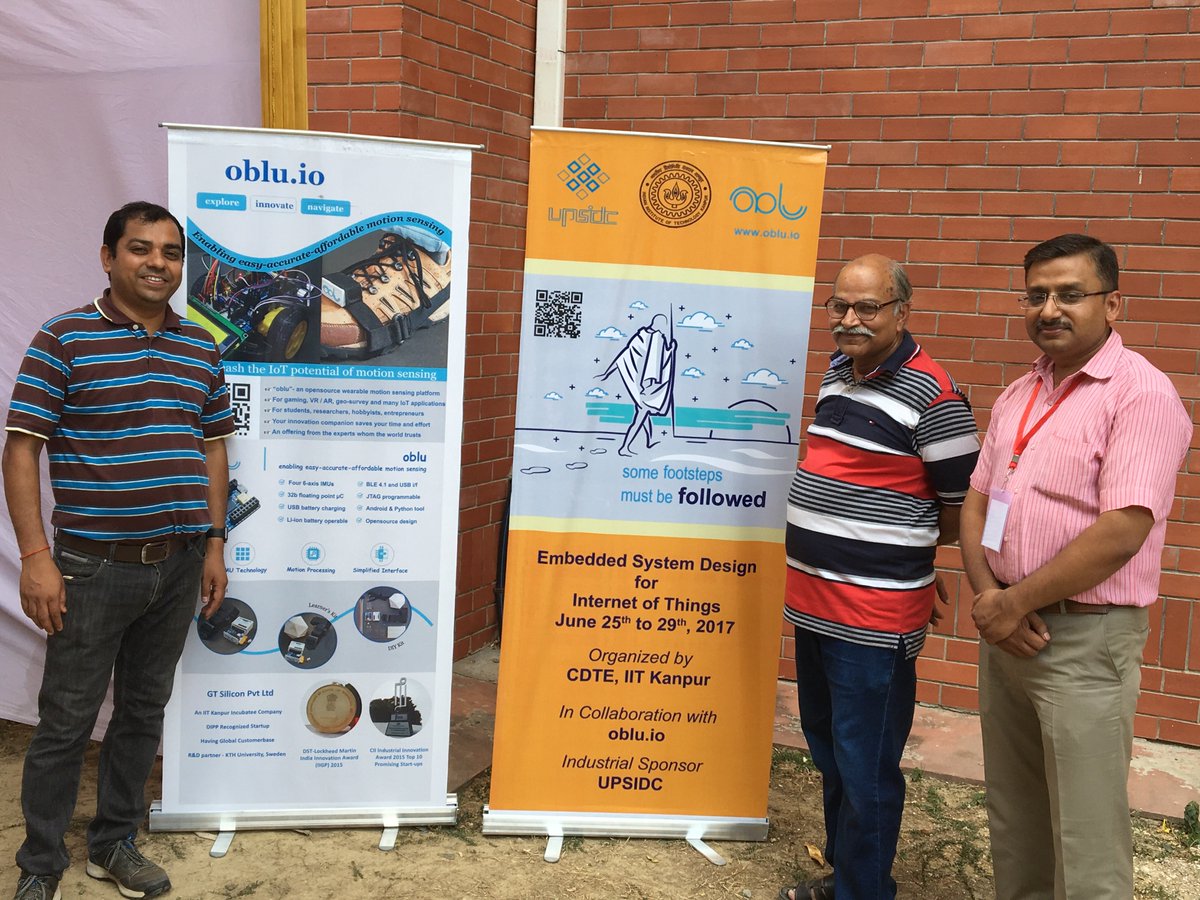 obluIoT's tweet photo. Some footsteps must be followed..  https://t.co/xp9iW6qbhF A #ShortCourse on #EmbeddedSystem 4 #IoT @IITK in collaboration with #obluIoT https://t.co/RnKnQuU4UH