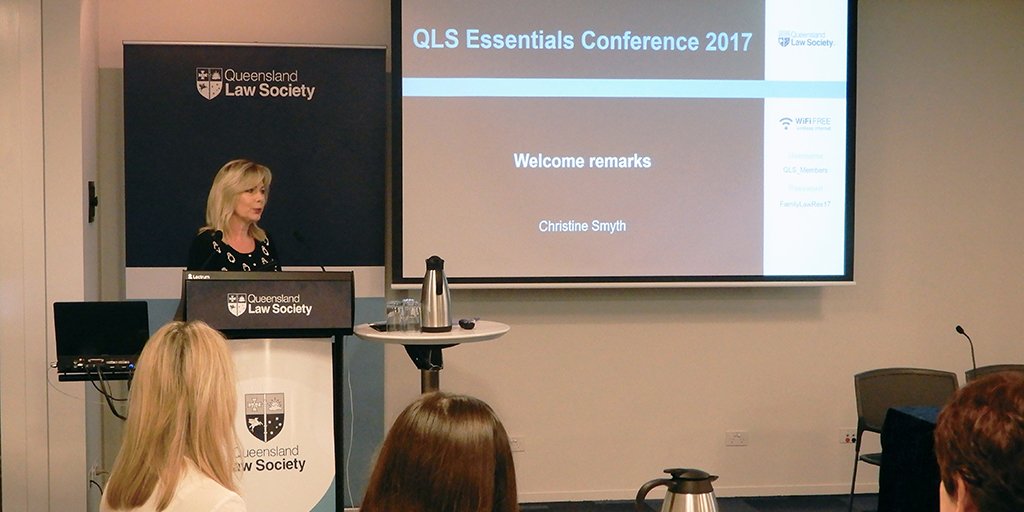 President @christineasmyth welcomed delegates to the QLS Essentials Conference 2017 at Law Society House this morning.