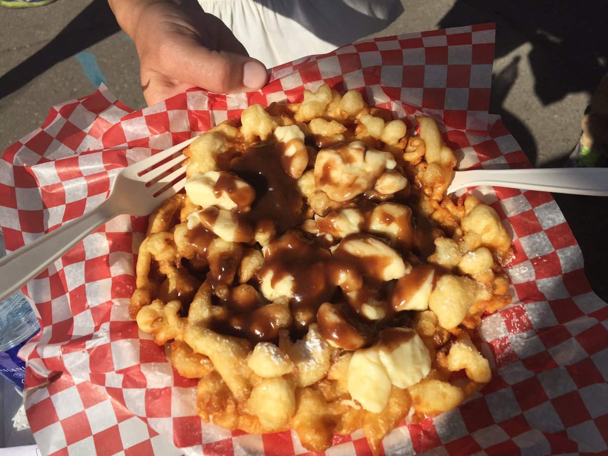 Unequivocally the best new food so far <a href="/calgarystampede/">Calgary Stampede</a>, it's funnel cake poutine. AMAZING! #CSFoodie