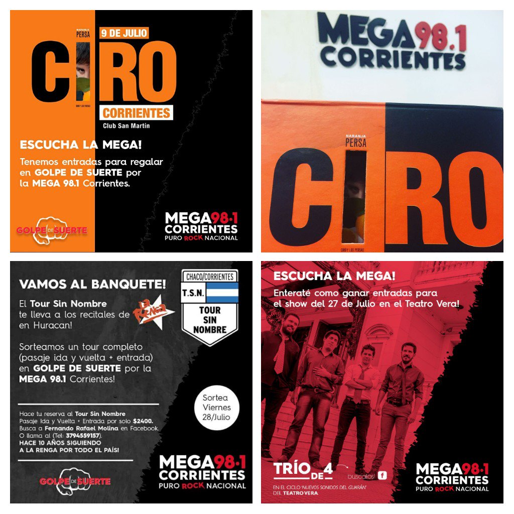 lamega981's tweet photo. #MegaSorteos seguí la Programación de #Mega98.1 y participa!!!🎸🔥😀 https://t.co/FNG6I6Uzcg