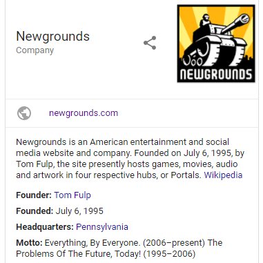 TomFulp's tweet image. Newgrounds turns 22 today! Almost a quarter century of Internet history. Thank you everyone who has been a part of it!