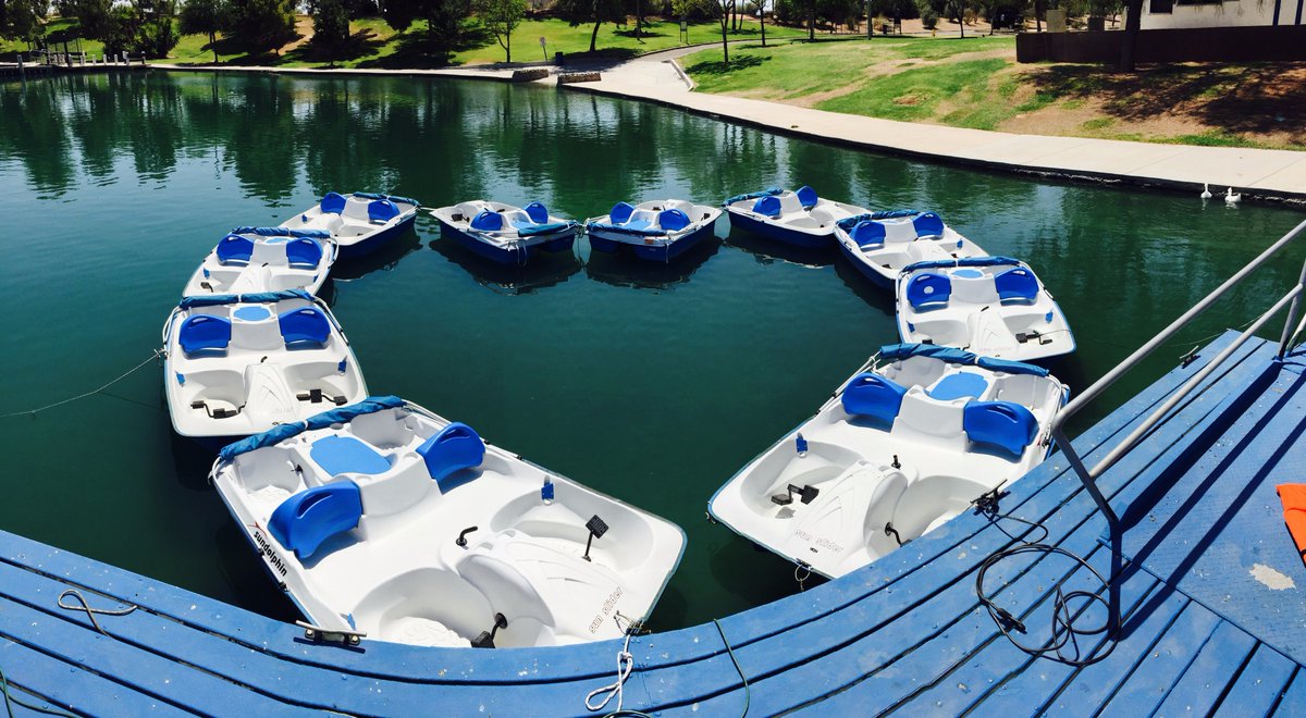 A little pedal boat love at Kiwanis Park in Tempe AZ.