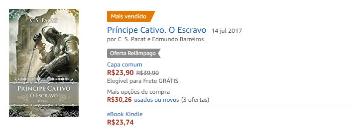 Essa é a sua chance de conhecer a história de Damen e Laurent! Príncipe Cativo em promoção relâmpago na @amazonBR: amzn.to/2suMHul