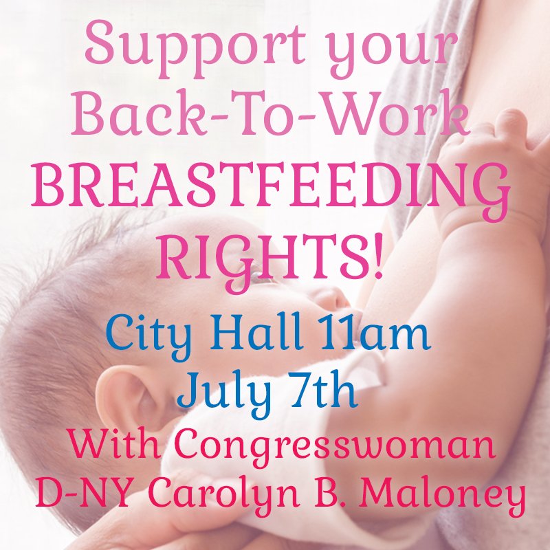upperbreastside's tweet photo. Join @repmaloney @bfleadershipNY on the steps of City Hall, tomorrow morning at 11am! Support your back-to-work breastfeeding rights! https://t.co/YSbAVb4ku3