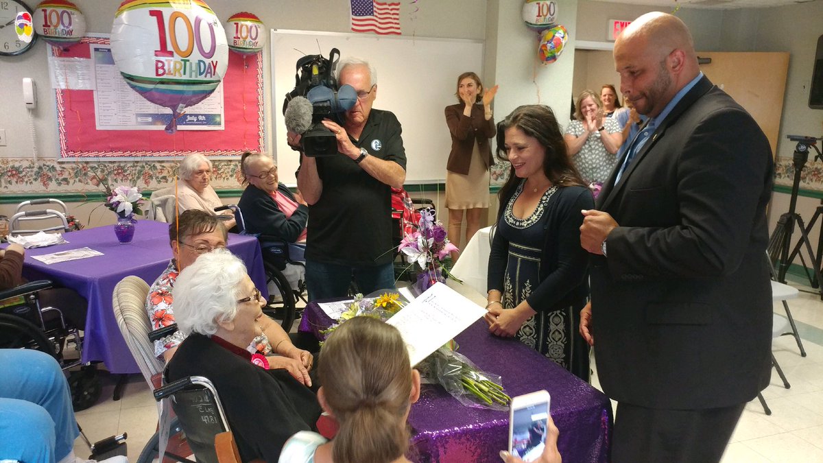 Happy 100th birthday Mrs. Laura Pritchett-Mosley Smith! Thank you family and staff at Manor Care West Deptford for inviting us to celebrate.