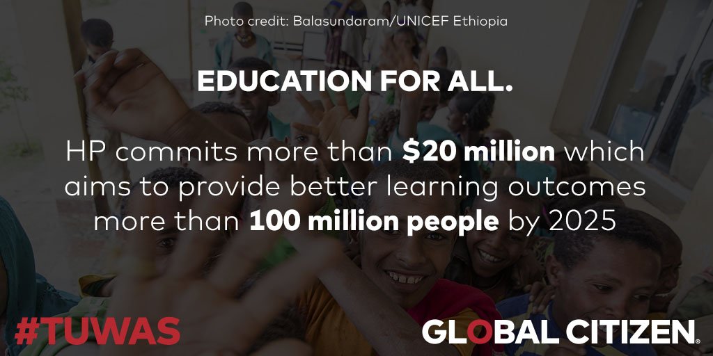 GlblCtznImpact's tweet photo. Thank you @HP for taking us $20 million closer to achieving universal access to education #SDG4 #booksbuildlives https://t.co/weFEUnrDon