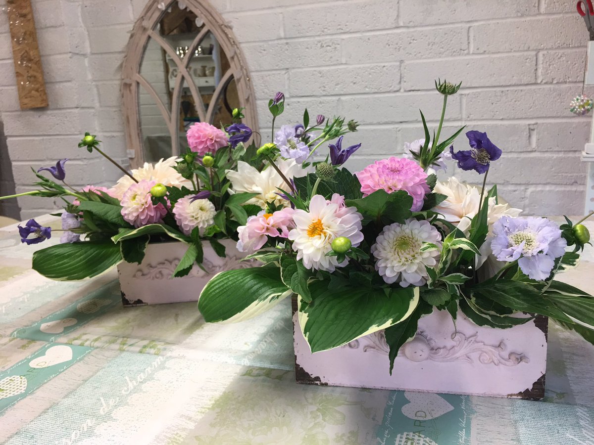 <a href="/Bloomsofbaldock/">Julie Martin</a> we've had a lovely evening fiddling with flowers and drinking Pimms #workshops #justforfun