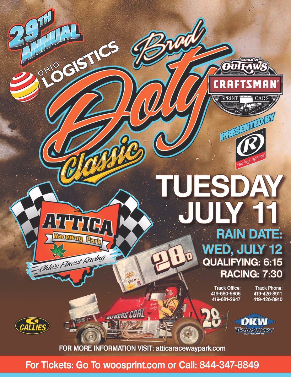 ❤️, follow ARP Twitter &amp; RT for a chance to win a FREE pit pass to the 29th Annual Brad Doty Classic-We'll announce a winner Monday evening!