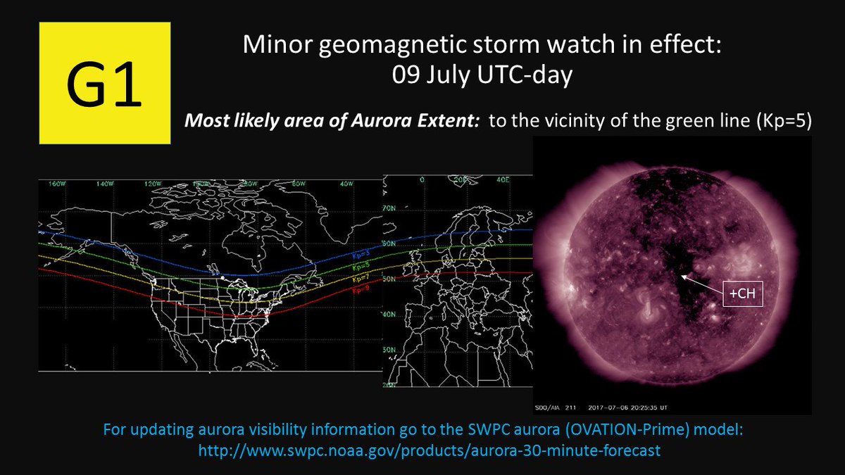 noaa space weather on twitter: "a g1 watch is in effect for 9 jul