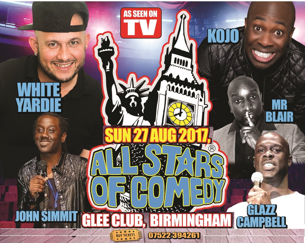 AllStarOfComedy's tweet photo. Great Day Training @PaulOMahony Please ReTweet To WIN Pair of VIP Comedy Tickets to see @White_Yardie  @OfficialKojo @TheGleeClub Birmingham https://t.co/E0zIQHuvZa