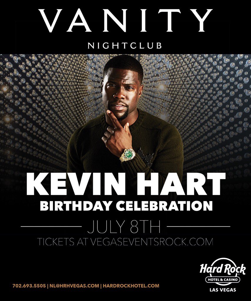 KevinHart4real's tweet photo. It's my bday! I'm celebrating this weekend in VEGAS! Meet me Sat. @VanityLasVegas + Sunday  @RehabLV pool! buy tix:

https://t.co/GMlY0Lmn0Y https://t.co/S4iVHbyMiX