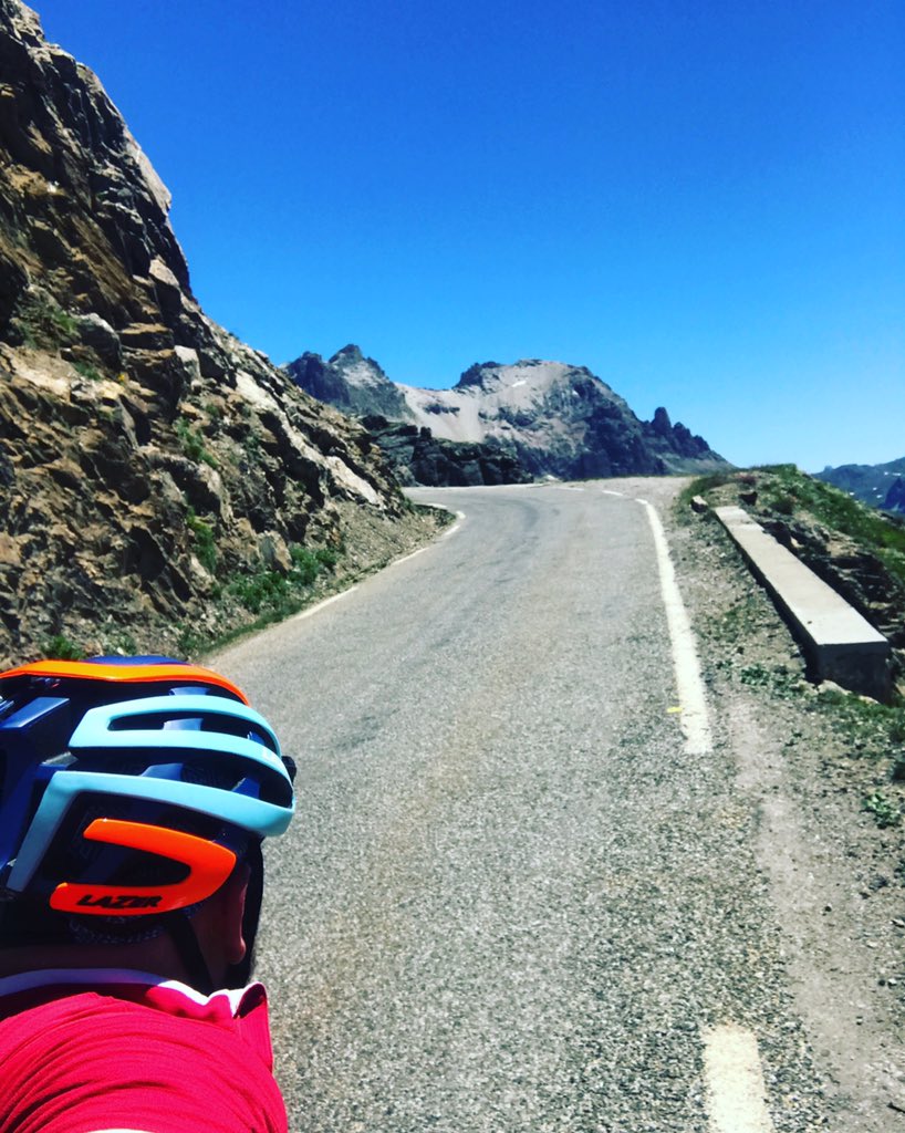 Doctorwoolley's tweet photo. Smashed Col Du Galibier today. Loved every minute of it. #doctorwoolleyonthedrops #teamroloonthedrops #notrainsorferries #feathercycles https://t.co/pWZnaBuEJB