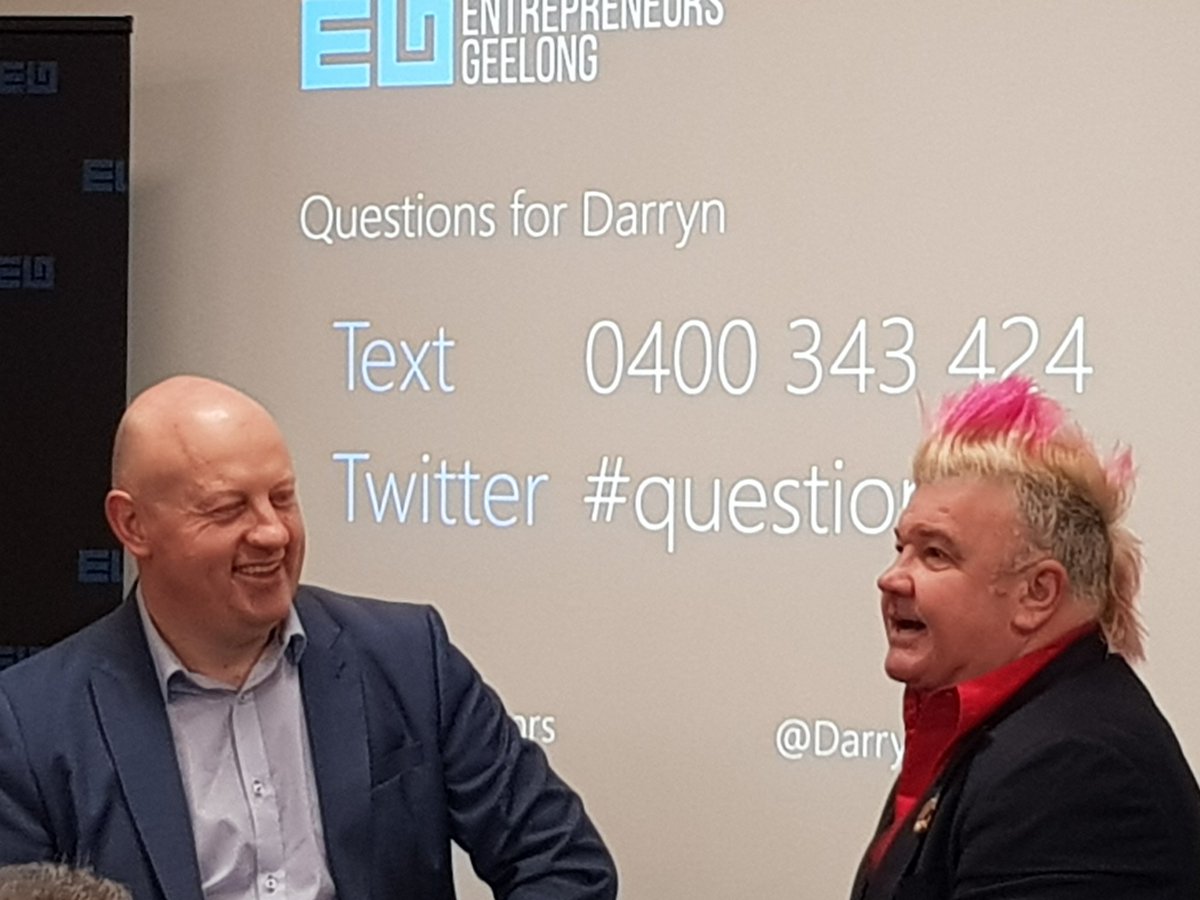 In conversation with Darryn Lyons this morning <a href="/GeelngEntrprnrs/">Entrepren'rs Geelong</a> @MattGrantGuru <a href="/DarrynLyons/">Darryn Lyons</a> <a href="/AusPostBiz/">AusPost for Biz</a>