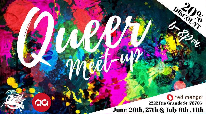 q_austin's tweet photo. Join us for some frozen yogurt and games at Red Mango today from 6-8pm! Can't wait to see you there~ #QueerMeetUp #TheQAustin https://t.co/WBuvaj3kyo