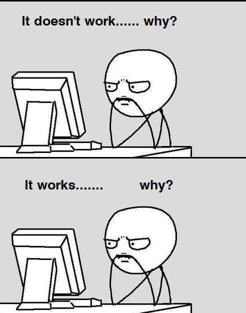 yomnabarakate21's tweet photo. And this remains forever #programming
#Perksofwritingcode
#HowDoesThatEvenWork https://t.co/M7sEmtk7Al
