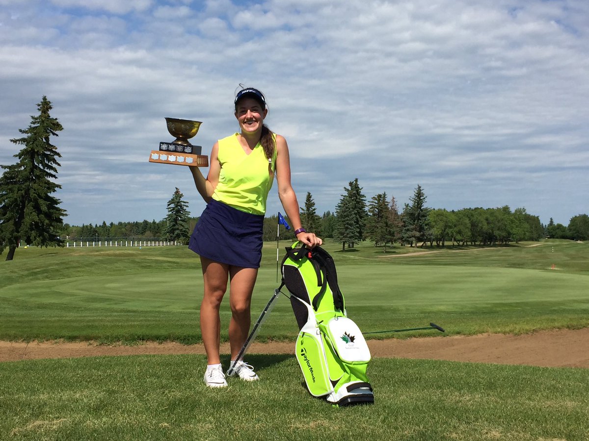 UISGolf's tweet photo. Brooke Hill shoots -1 71 in third round of 99th SK Canada Women's Amateur to win. She is a star
Link 
https://t.co/TVVTEgHqq5 

#WeAreStars https://t.co/Yh0twgipag