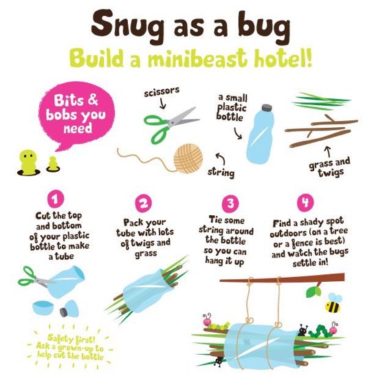 LGSpace's tweet photo. Snug as a bug - building a mini bughotel is fun for kids, and it'll help out the minibeasts too 🐞
 #nature https://t.co/1tAmy8G1od