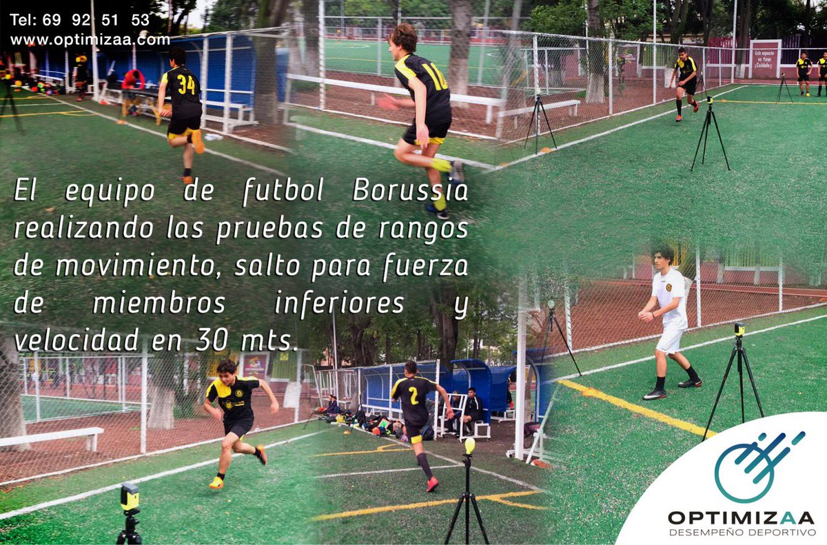 optimizaamx's tweet photo. Borussia México realizando pruebas de rangos de movimiento, salto para fuerza de miembros inferiores y velocidad en 30 mts.
.
#optimizaamx https://t.co/vRXBNdzR5w