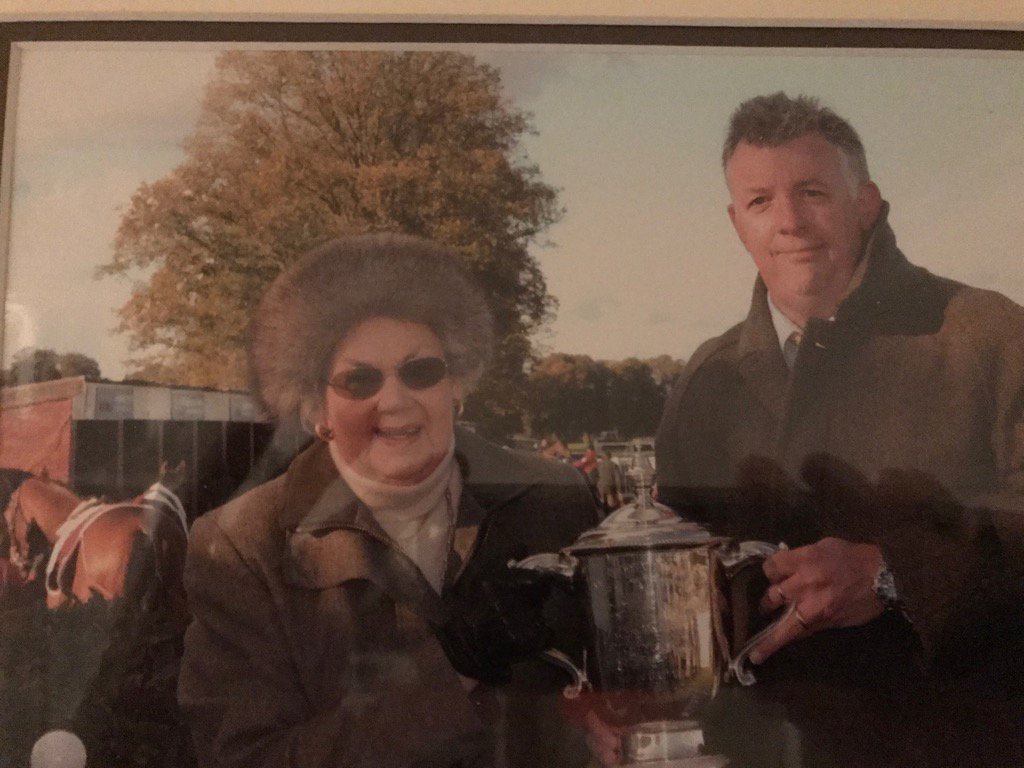 Proud day The Giant Bolster 2010 receiving Fred Rimell trophy <a href="/WorcesterRaces/">Worcester Racecourse</a> off the legendary Mercy Rimell RIP