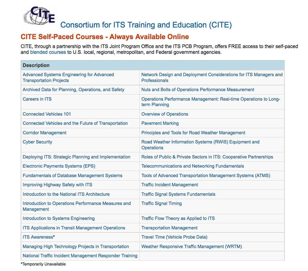 ITS_USDOT's tweet photo. #Transportation professionals: Summer school is in session with free, web-based, self-paced #ITS training courses: https://t.co/BRcnBxau8C https://t.co/WDQzY0txrY