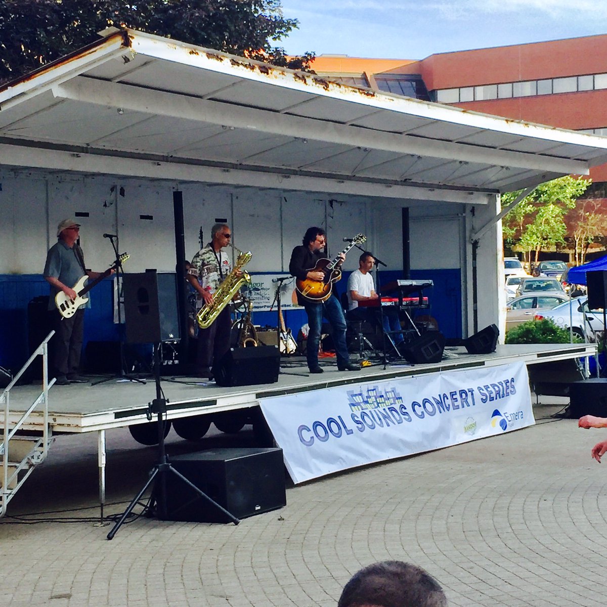Danny &amp; the Bluetones live on the Cool Sounds stage til 8pm tonight! Great local food too! Big ups to sponsors <a href="/emerame/">Emera Maine</a> and @Cityofbangorme