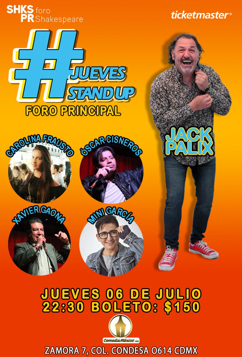 #Mexico #Jueves de #StandUp  🤣😂😎 
➡️ 2x1 en Taquilla <a href="/ForoShakespeare/">Foro Shakespeare</a>⬅️ #Teatro #Arte #CDMX
 <a href="/comedia_mexico/">Comedia México</a> 6 de Julio #AOjoDeBuenCubero