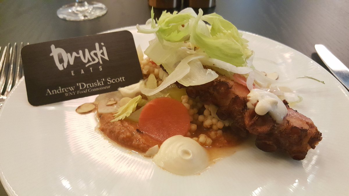 #DruskiEats Spanish Octopus (Pergola, Fennel, Romesco, Radishes and Almond) at <a href="/ChezAmiBuffalo/">Chez Ami</a>