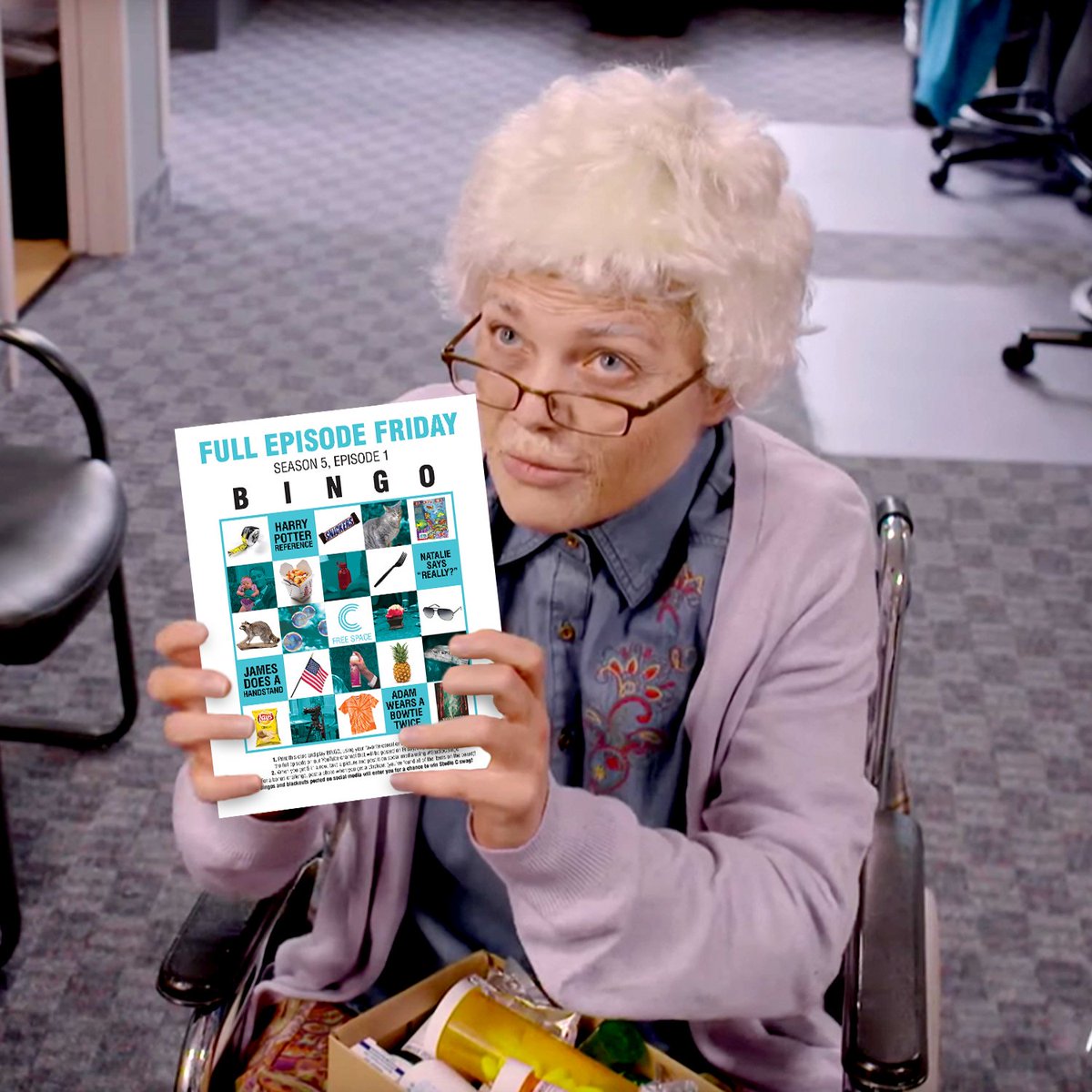 studioc_tv's tweet photo. Tomorrow we launch #FullEpisodeFriday where you play BINGO &amp; win prizes! Get your BINGO card here: https://t.co/4HwP63GhbK #StudioCBingo https://t.co/fBfMM4WRF6