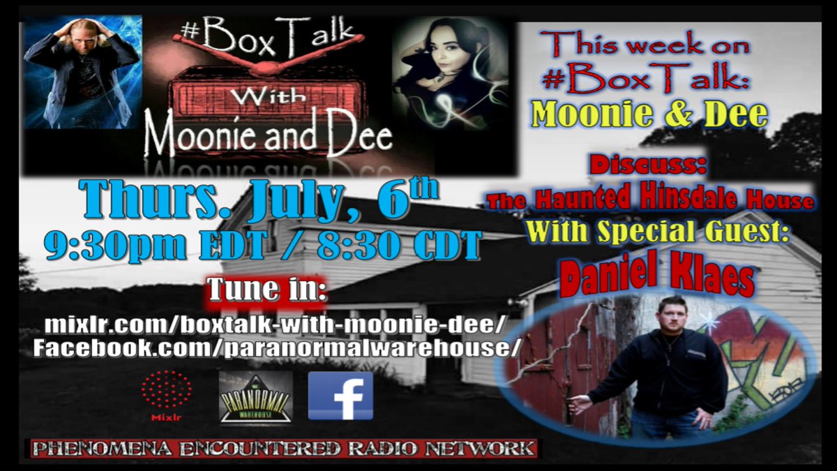 manisthemoon's tweet photo. Tonight at 9:30 PM EDT! #BoxTalk w/ special guest @danklaes #HinsdaleHouse #BoxTalkers #MoonDee https://t.co/grshuiIhXt https://t.co/EpjCKshF24