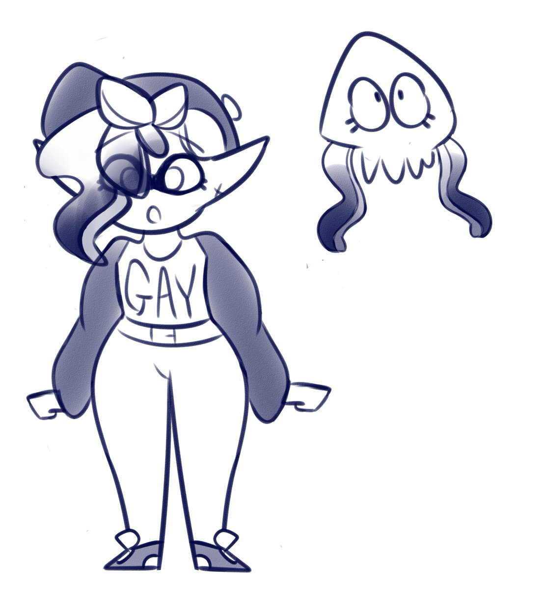 HexPupperoni's tweet photo. I've been seeing a lot of #Splattoon stuff on my dash, and since I'll be getting the game soon anyways- I started on an ink-sona thing.. https://t.co/0JfA7RZA0F