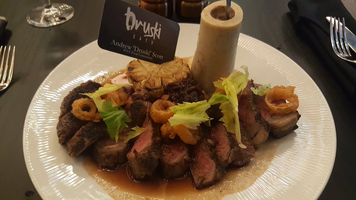#DruskiEats Striploin (Variation of Onions, Bone Marrow, Roasted Garlic and Red Wine) at <a href="/ChezAmiBuffalo/">Chez Ami</a>