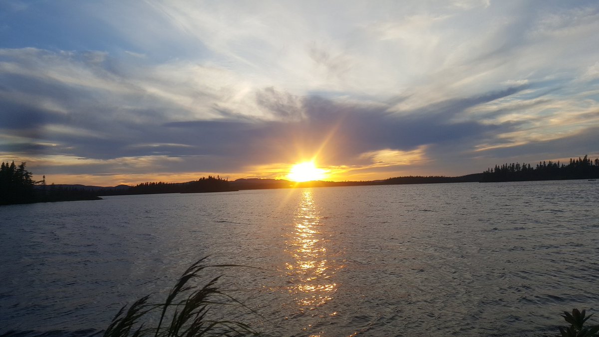 Nice evening at the cabin.