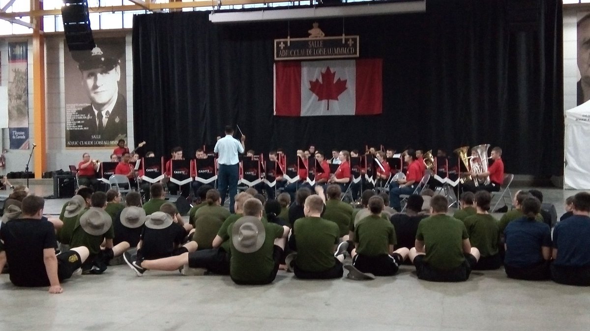 Excellent spectacle de la musique des cadets de la région de l'est ce soir @CECValcartier